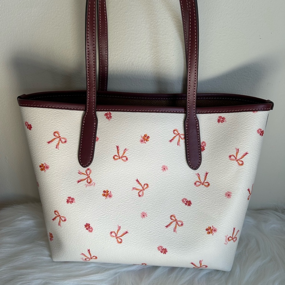 SOLD!Coach Mini Tote City with Bow Tie Print - Picture 2 of 11